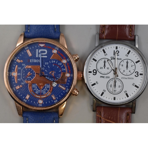 137 - Four Gents Chronograph Style Watches To Include Soki, Deyros, And Other