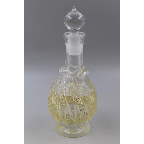 357 - A Vintage Venetian Glass Decanter, With Stopper. Approx 31cm Tall