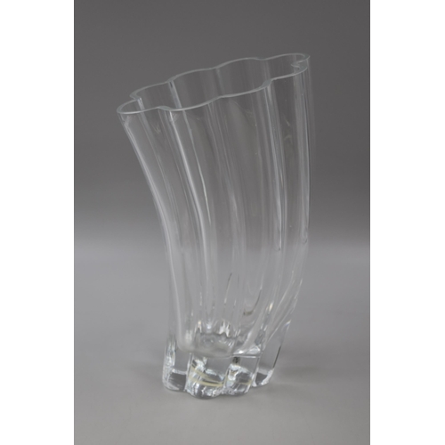 397 - Stylish Asymmetrical Polish Crystal Vase 9.5