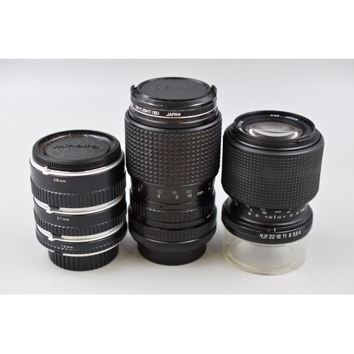 476 - Selection of Camera Lens to include RMC Tokina, Minolta and Tamron