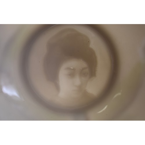 560A - Oriental Egg Shell China Set with Geisha Girl in cups comprised of Forty- Two pieces, includes Teapo... 