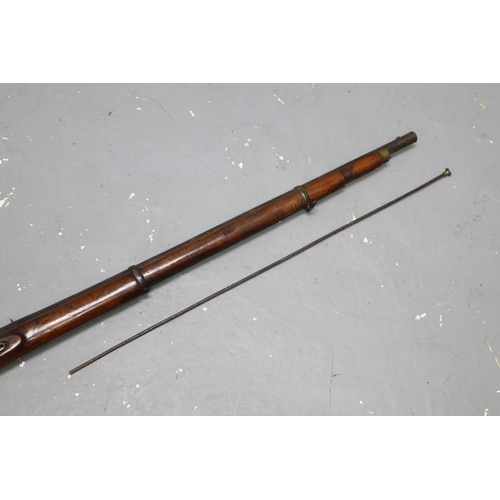 396 - Enfield 19th Century Percussion Cap Smoothbore Rifle marked with Crown and Enfield to Plate complete... 