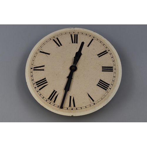 404 - A Vintage Enamelled Clock Face With Movement, Marked LCC To Back. Approx 8.5