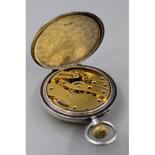 44 - A Hallmarked George Stockwell Imported London Silver Cased Mechanical Half Hunter Pocket Watch, Work... 