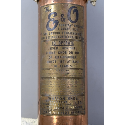 413 - The E&O Watson Bros Copper Wall Mounted Fire Extinguisher