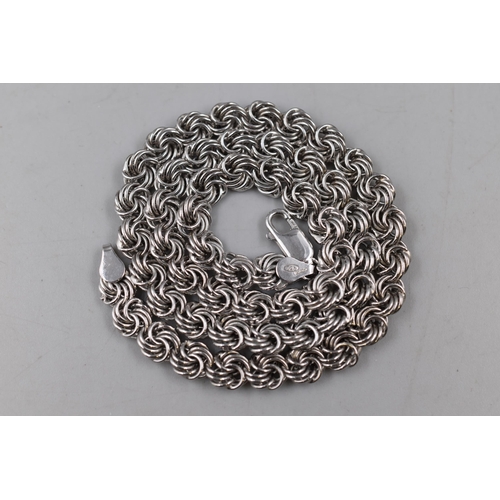 80 - Silver 925 Spiral Chain Necklace