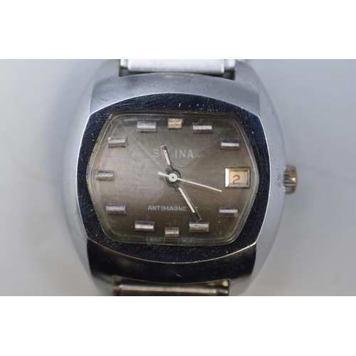 83 - A Sulina Mechanical Gents Day/Time Watch, Working