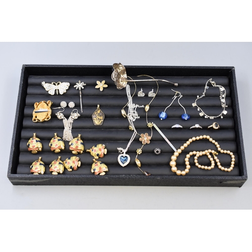 90 - A Selection of Designer Jewellery To Include Titanic Replica Necklace, Butterfly Brooch, Eight Tropi... 