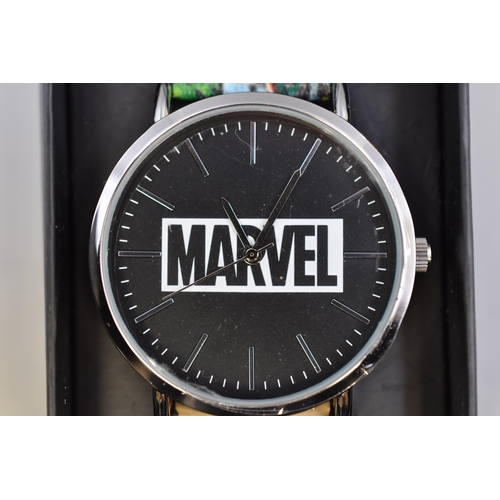 93 - A Marvel Quartz Children's Watch In Presentation Box, Working