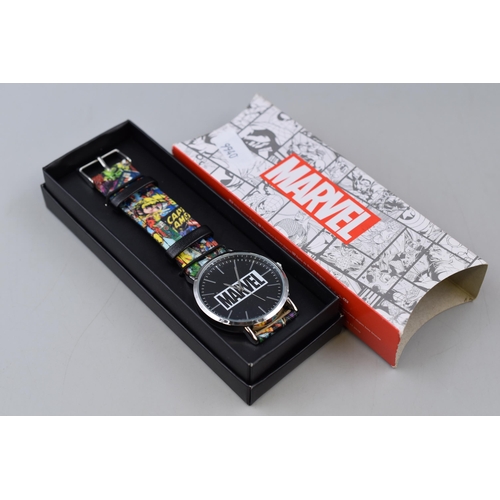 93 - A Marvel Quartz Children's Watch In Presentation Box, Working