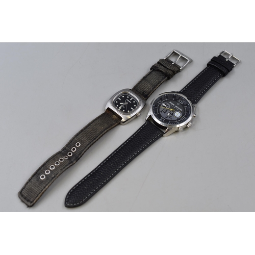 99 - Two Gents Designer Watches To Include Daniel Hechter, And Diesel. Working