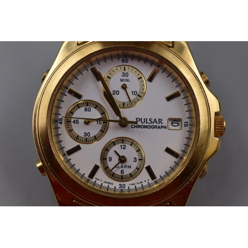 103 - Pulsar Chronograph Gents Quartz Watch (Working)