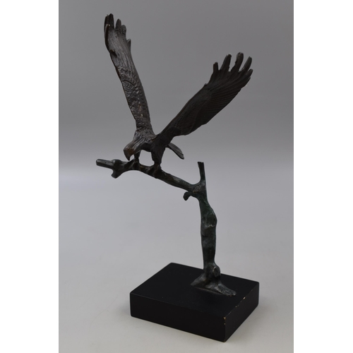 376 - Bronze Figure of Eagle Mounted on Plinth (12