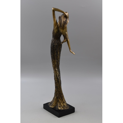 382 - Bronzed Figure of Elegant Lady (15