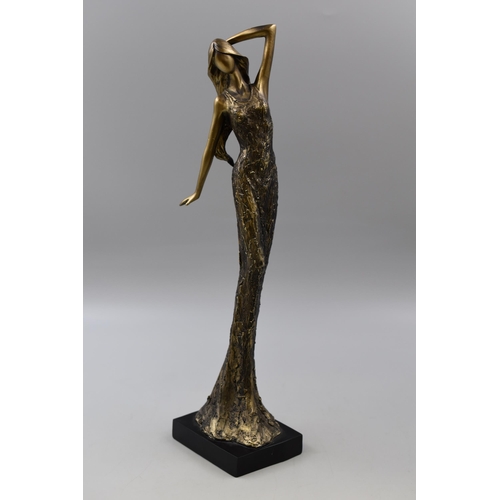 382 - Bronzed Figure of Elegant Lady (15