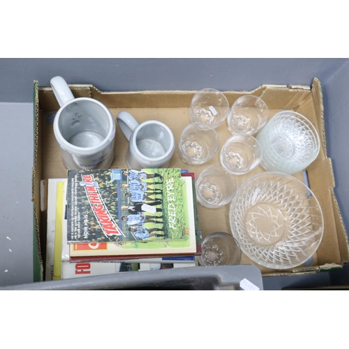 924 - Large Mixed Lot to include Glassware, Silver Plated Items, Kronenbourg Steins, Sporting related... 