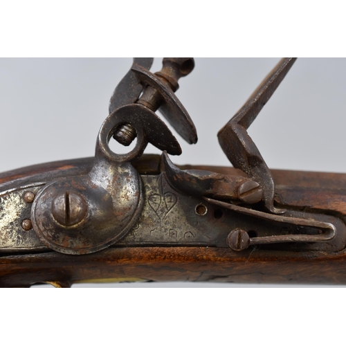 239 - Early 19th Century East India Company Pattern Flintlock Pistol with Brass Embellishments and Marking... 