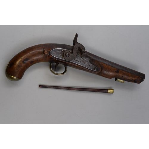 240 - Early 19th Century Barnett of London Percussion Cap Pistol (Converted from Original Flintlock design... 