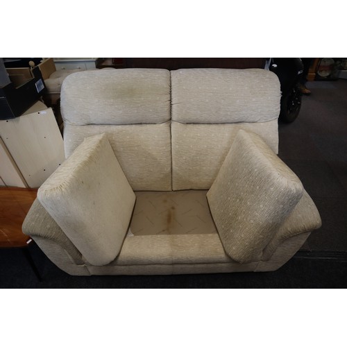 698 - Parker Knoll cream two seater settee