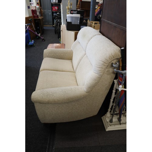 698 - Parker Knoll cream two seater settee