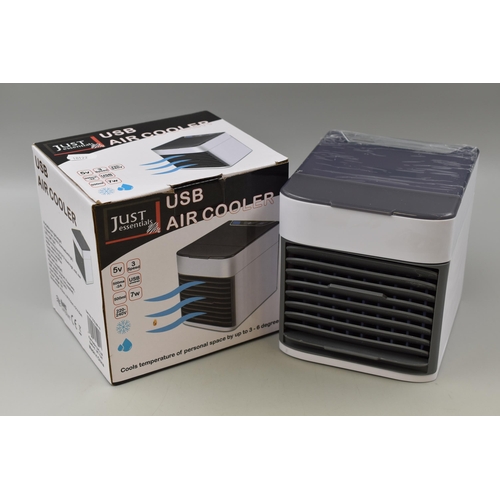 805 - A Boxed Just Essentials USB Air Cooler, As New and Powers On