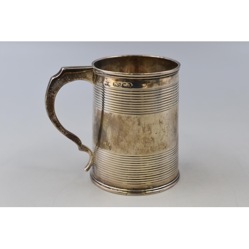 38 - Georgian Hallmarked Silver Tankard (202 grams)