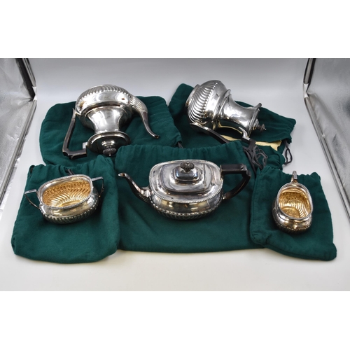 51 - Hallmarked Sheffield Silver 5 Piece Tea / Coffee Set circa 1900 believed to have been made by Atkin ... 