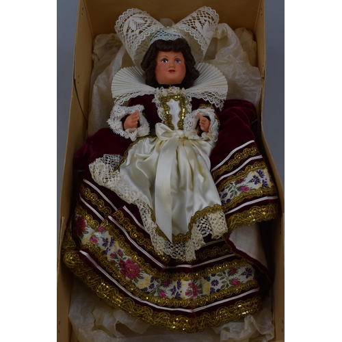 376 - Five Vintage Dolls including a Boxed L'Hermine in Traditional National Costume