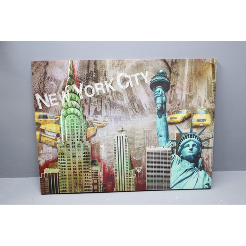 425 - Two Canvass on Block Prints of New York (Largest 44