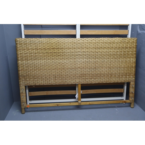 536 - Rattan king sized bed (59