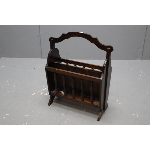 611 - Antique wooden newspaper rack (24