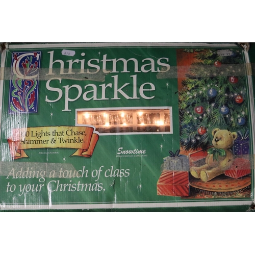 623 - Box of Vintage Christmas Sparkle Lights 300 Lights with Chase Shimmer and Sparkle Effect, Power on w... 