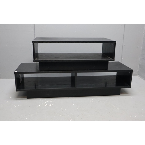 688 - Pair of Very Nice Condition Matching Black Ash Effect Units to include a Media Unit with under stora... 