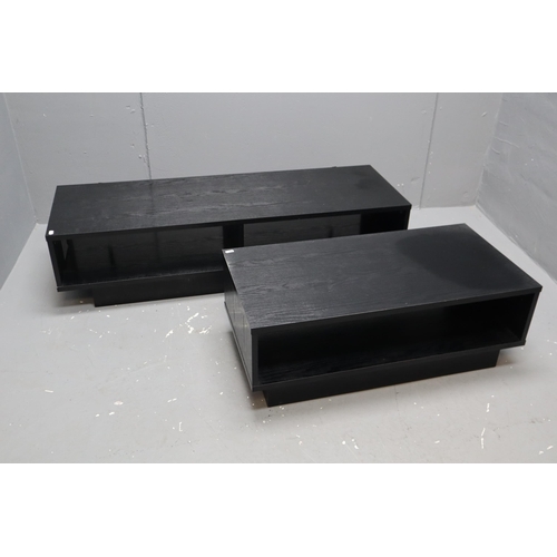 688 - Pair of Very Nice Condition Matching Black Ash Effect Units to include a Media Unit with under stora... 