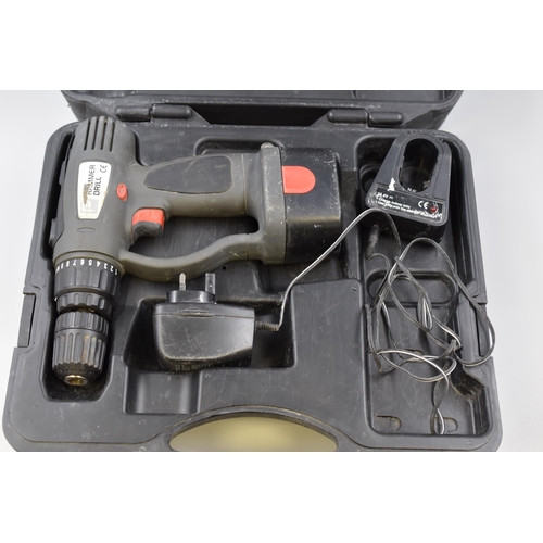 735 - Performance Power Battery Operated Drill complete with Charger and Case (Working)