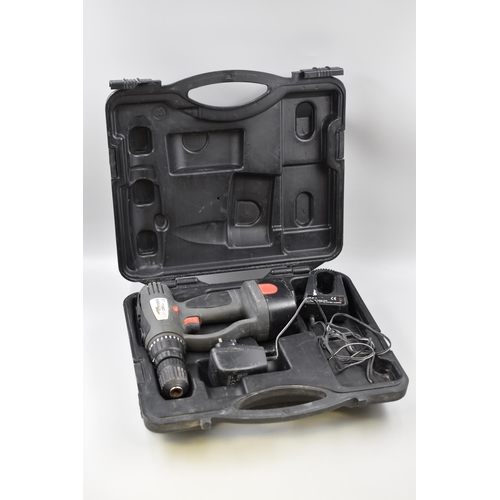 735 - Performance Power Battery Operated Drill complete with Charger and Case (Working)