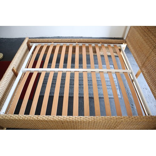 536 - Rattan king sized bed (59