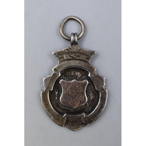 46 - Hallmarked Silver 1920s Fob / Medal