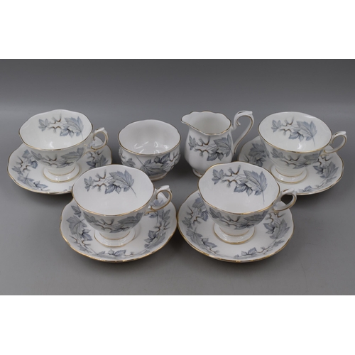 441 - Royal Albert 10 piece tea set to include 4 suacers, 4 cups, sugar bowl and milk jug