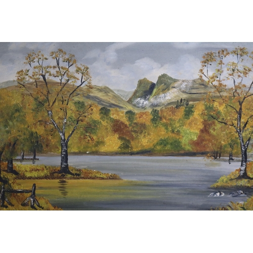 455 - Two Original Oil on Board Paintings of The Lake District (E Edmondson 'Rydal', And Mary Edmondson 'A... 