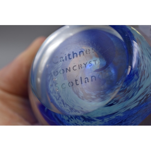 352 - Caithness moon crystal paper weight