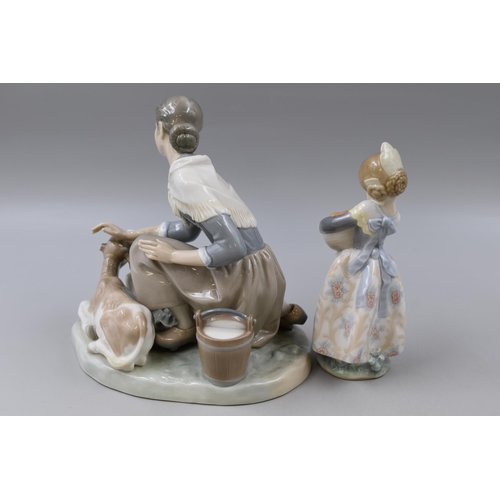 358 - Two Collectable Lladro Porcelain Figurine's to include Velencian Girl with Fruit Daisa 1977 and a Re... 