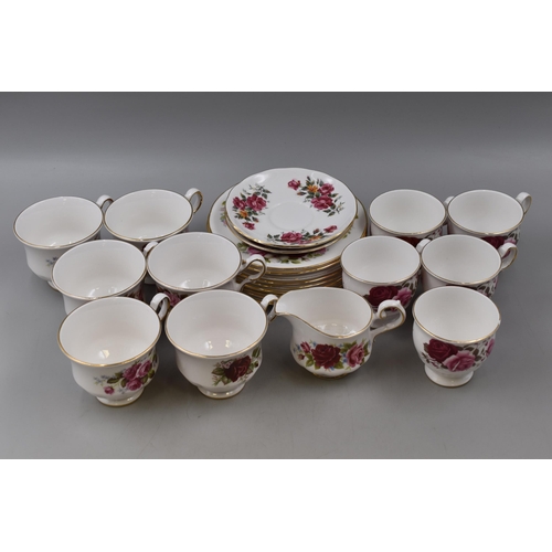 445 - Approx 23 Pieces of Queen Anne Fine Bone China Tea / Coffee Cups, Side Plates, Jug and Saucers. AF