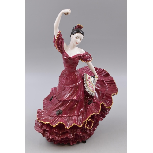 378 - Coalport flamengo figurine - A passion for dance, limited edition hand made, hand decorated dancing ... 