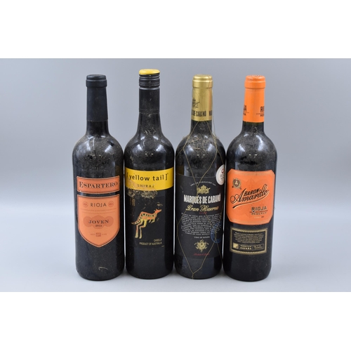 522 - Four Bottles of Sealed Red Wine To Include 2014 Espartero Rioja, 2008 Marques De Canaro Gran Reservi... 