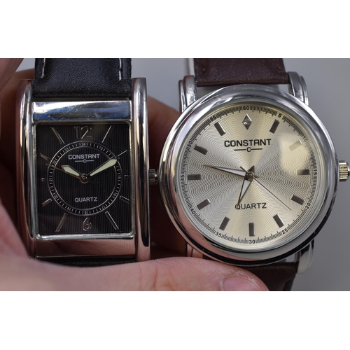 138 - Two Brand New Constant Quartz Movement Watches