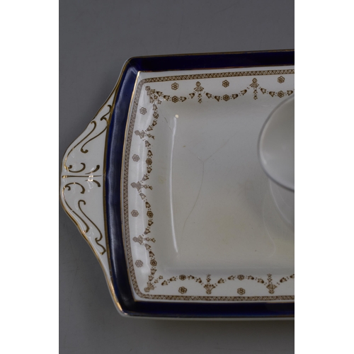 543 - Bleu De Roy and Bleu De Roy style dinner ware, patterns in both names are the same, 6 cups, 6 saucer... 