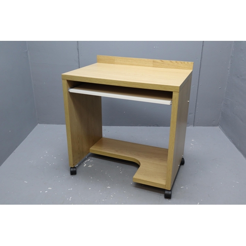 554 - Computer Console Table with Pull Out Keyboard Shelf and Castors (30