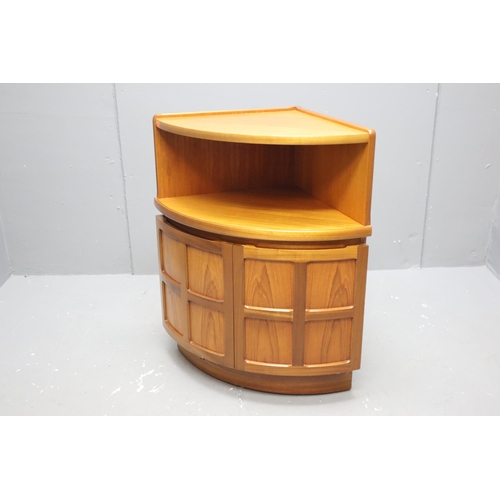 690 - Retro teak 1960s Nathan Corner Cabinet/Lamp Table (29.5