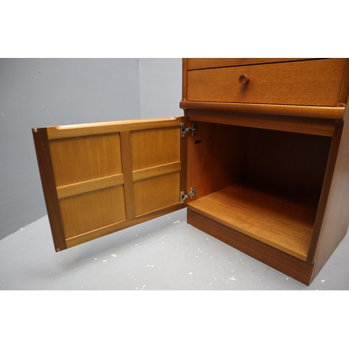 692 - Retro Teak 1960s Nathan Square Two Drawer/Shelving Unit (29.5